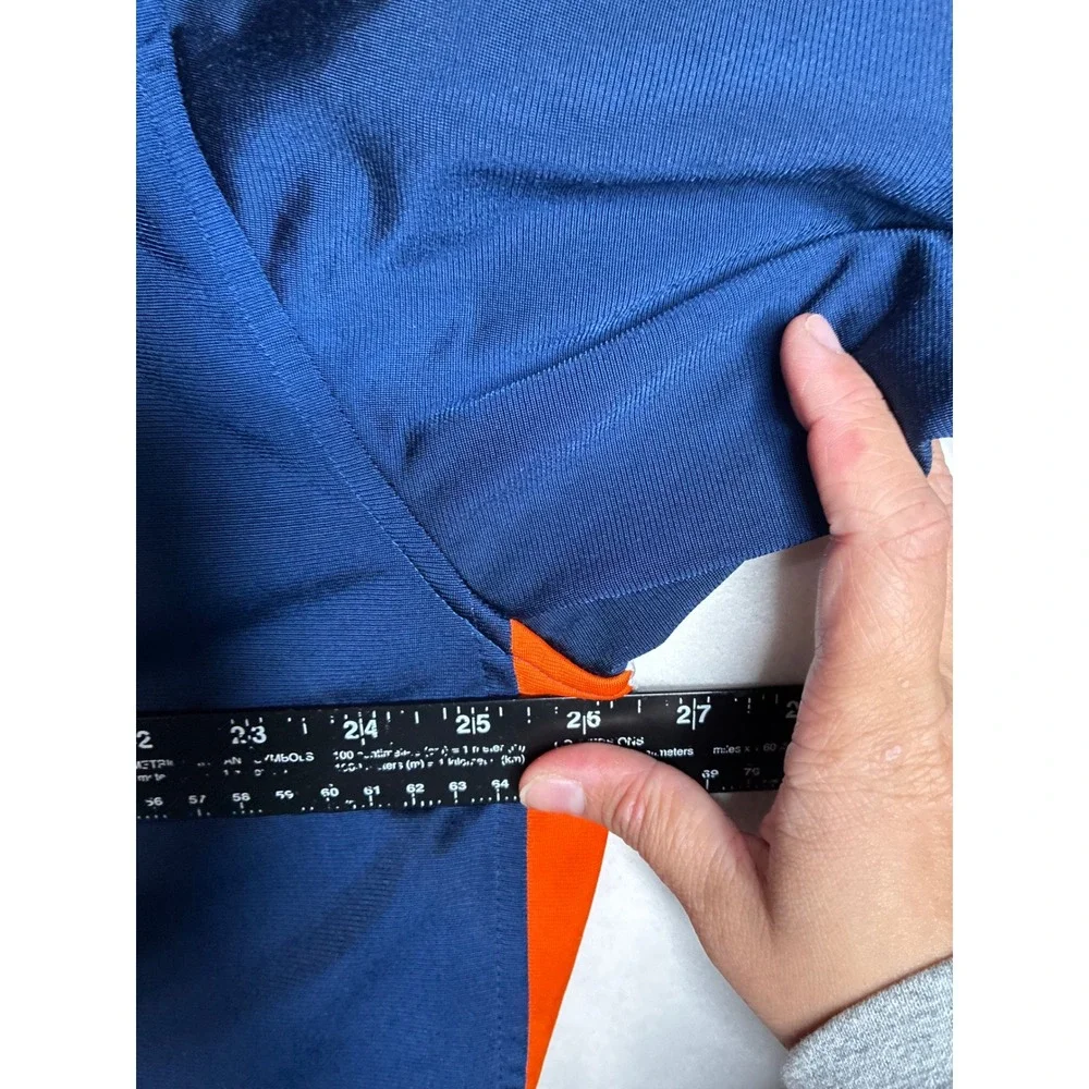 Adidas Vintage Navy Orange Full Zip‎ Hoodie Track Jacket XL Three Stripe Y2K